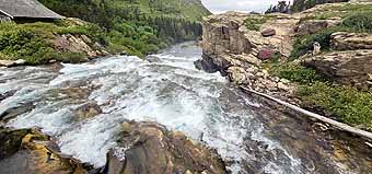 Swiftcurrent Falls near Many Glacier Hotel